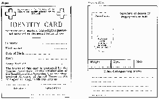 Identity Card for Members of Medical and Religious Personnel attached to the Armed Forces